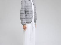 Стеганый пуховик с натуральным пухом