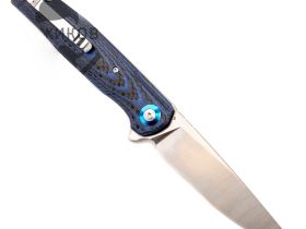 Складной нож Bestech Knives ASCOT, D2, Черно-синий карбон