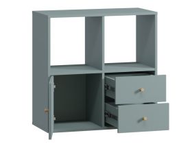 Стеллаж Кейн 6-75x75 Серо-зеленый