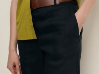 Брюки прямого кроя с добавлением льна