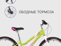 Подростковый велосипед Novatrack Jenny 24, год 2023, цвет Зеленый, ростовка 12
