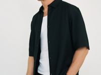 Рубашка с коротким рукавом, Черный
