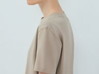 Футболка с вышивкой, Бежевый