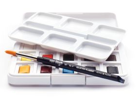 Набор акварели Talens Van Gogh "Москва" 12 цв кювета + кисть пластиковый короб