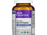 New Chapter, Multivitamin Tiny Tabs, полный витаминный комплекс на основе цельных продуктов, 192 вегетарианских таблетки