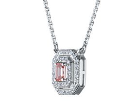 Колье из белого золота э0912кл11220007_pink