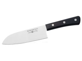 Набор кухонных ножей Hatamoto Sakana JPS-002 "Поварская тройка", сталь AUS-8, рукоять ABS-пластик, черный