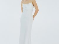 Платье на тонких бретелях, Белый