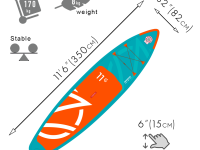 Надувная доска для SUP-бординга ZAP BREEZE 11'6