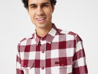 Мужская клетчатая рубашка Lacoste Slim Fit