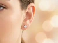 Пусеты из белого золота с бриллиантами э4701пс04202991