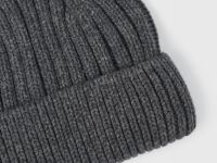 Шапка из шерсти с отворотом, Серый