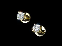 Пусеты из желтого золота э0312пс11241110