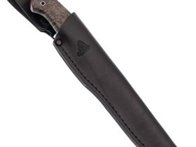 Охотничий нож Ворон, сталь S290, рукоять карельская береза