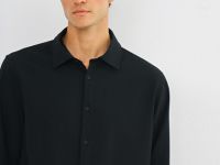 Рубашка из жатой ткани, Черный