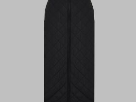 Утепленная стеганая юбка миди