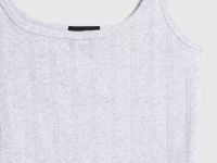 Пижамная майка из ажурного трикотажа, Серый