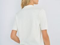 Джемпер с воротником-поло, Белый