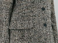 Однобортный жакет с шерстью, Коричневый