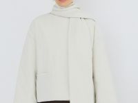 Утеплённая куртка с шарфом, Бежевый