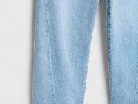 Джинсы Баррел из плотного денима, Голубой