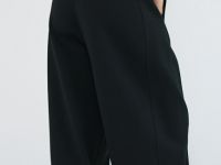 Трикотажные брюки О-силуэта, Черный