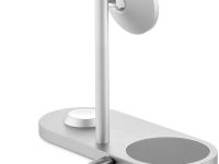 Беспроводное зарядное устройство uBear Stage Pro Magnetic 3в1, 30 Вт серебристый