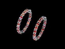 Серьги из серебра с гранатами э0606сг07250371