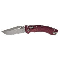 Складной нож Microtech Amphibian 137RL-10APFLMR, сталь M390MK, рукоять алюминий, бордовый