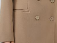 Двубортный жакет, Бежевый