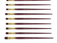 Кисть синтетика №18 плоская Гамма "Вернисаж" длинная ручка