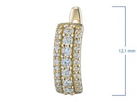 Серьги из желтого золота с бриллиантами э0301сг02188100