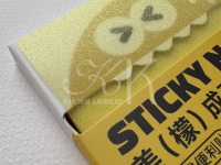 Блок самоклеящийся Languo, Z-сложение, 76х76 мм, 80 л, квадратный, желтый