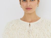 Кардиган с бахромой, Бежевый