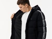 Мужская стёганая куртка Lacoste с капюшоном