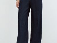 Широкие джинсы с ремнём, Синий