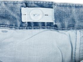 Брюки текстильные джинсовые для девочек