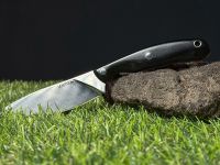 Нож с фиксированным клинком Vostron Pika, сталь Х12МФ, рукоять G10, черный