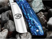 Опасная бритва Boker Paua 5/8, высокоуглеродистая сталь O-1, рукоять abalone