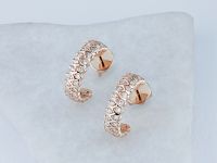 Пусеты из красного золота с бриллиантами э0201пс12200014