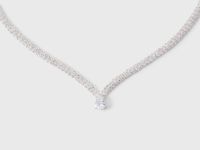 Серебряное ожерелье со стразами Глория Джинс