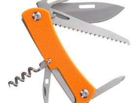 Нож перочинный Stinger 103 мм, 10 функций, оранжевый