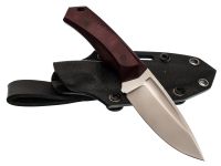 Нож Pocket Wolf Мини Тактик с долом, сталь AUS10Co, рукоять микарта, красный