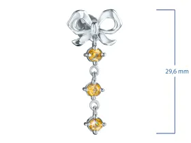 Пусеты из серебра с цитринами э0620пс12250369