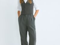 Вязаный жилет для девочек, Серый