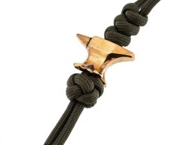 Темляк малый с бусиной "Наковальня", зеленый