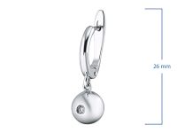 Серьги из серебра с бриллиантами э0601сг05153800