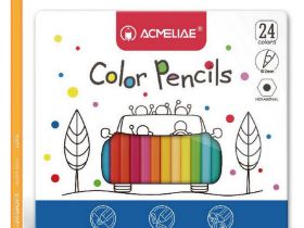 Набор карандашей цветных Acmeliae 24 цв, в металлическом футляре