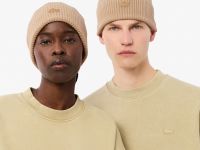 Шапка-бини из хлопка Lacoste унисекс