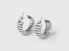 Серьги-кольца, Серебряный